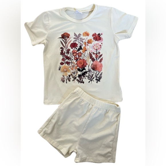 Floral Kids Set - Cream - Picture 1 of 1